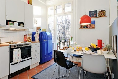 nevera smeg azul