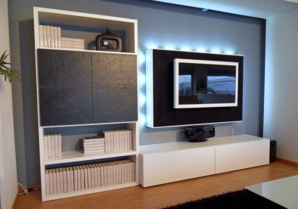 17 ideas para muebles de televisión - Decorar Hogar