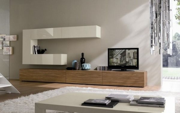 17 ideas para muebles de televisión - Decorar Hogar