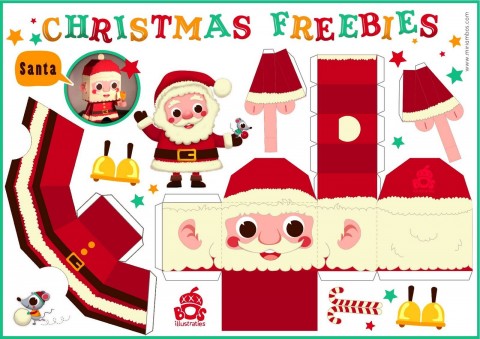 Recortable de Papa Noel gratis