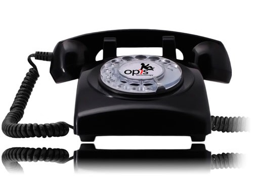 Teléfono retro estilo años 60