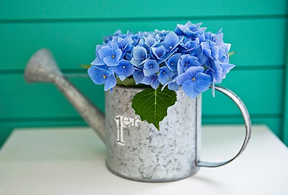 Decorar con regaderas como jarrón