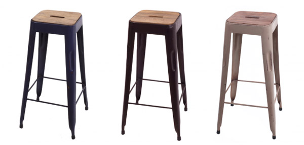 Taburetes de metal estilo industrial