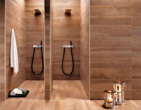 Baños de diseño de color cálido