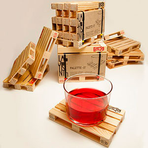 Posavasos mini palets de madera para regalar
