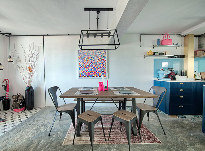 Decoración de un comedor ecléctico de diseño