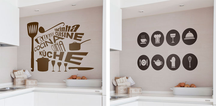 vinilos adehsivos en la cocina decoración