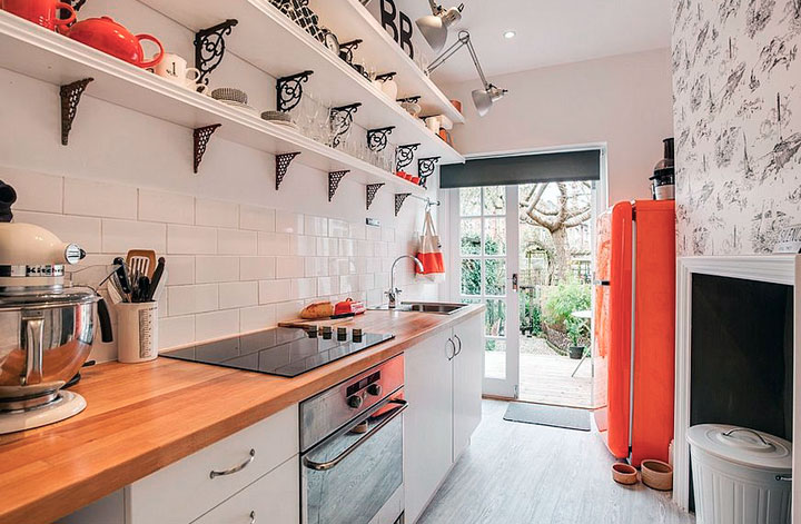 Cocinas pequeñas eclécticas fotos