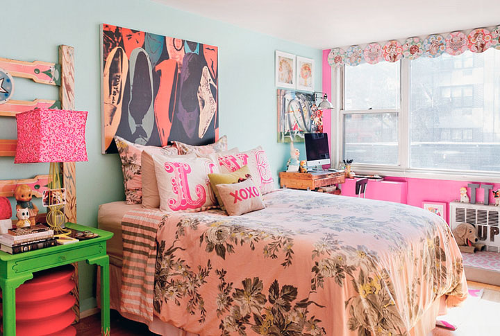 Combinar colores en habitaciones eclécticas