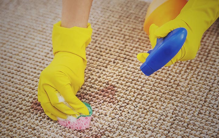 Productos y métodos de limpieza prohibidos al limpiar alfombras de yute