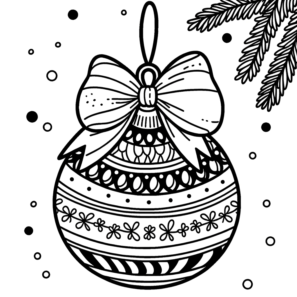 Bola de Navidad para imprimir y colorear con niños