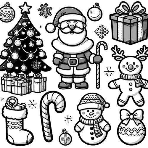 Dibujos de Navidad para imprimir y colorear con niños