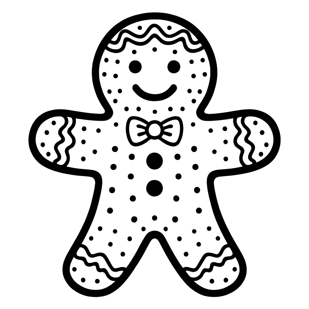 Muñeco de Jengibre para colorear con niños pequeños