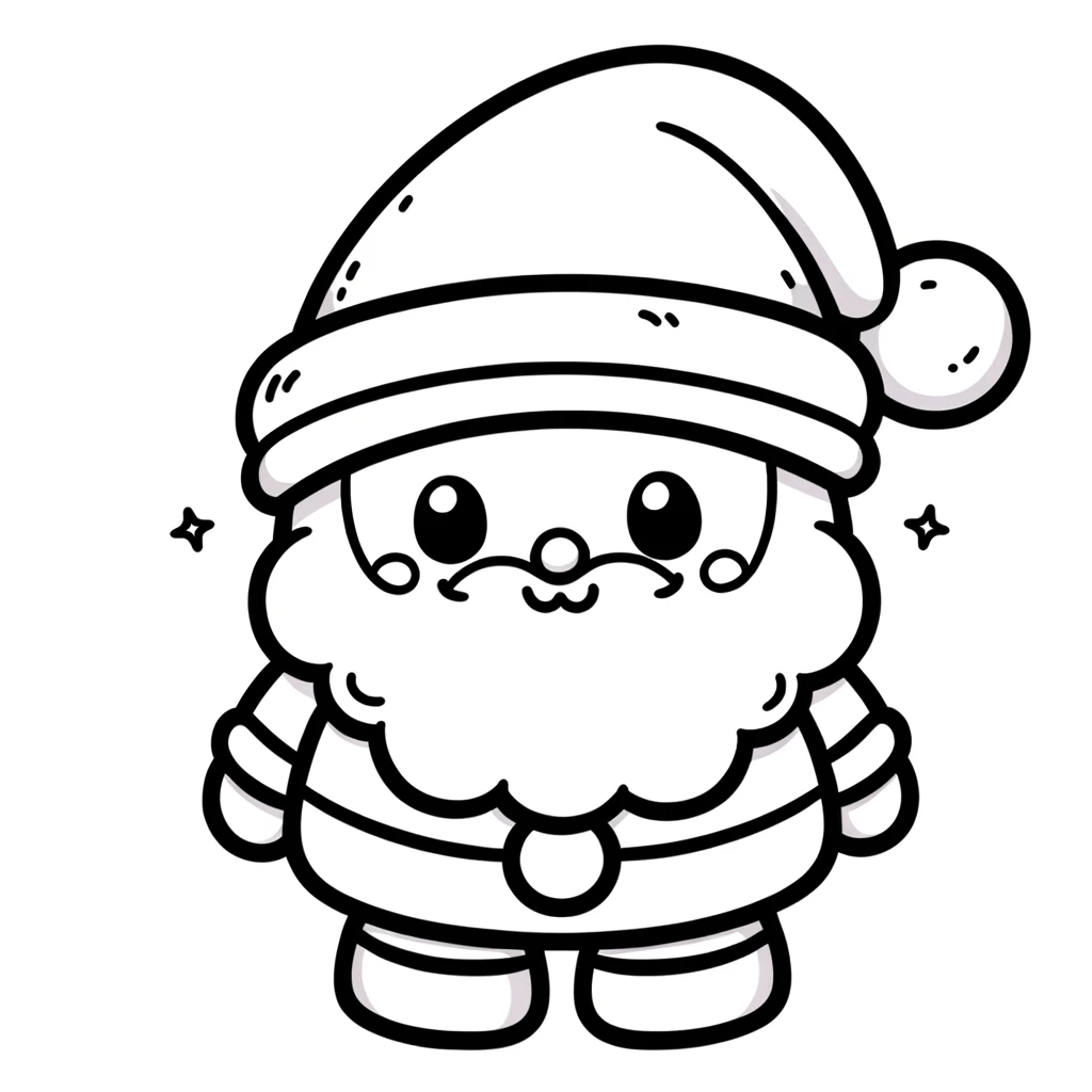 Dibujo de Papá Noel para imprimir y colorear