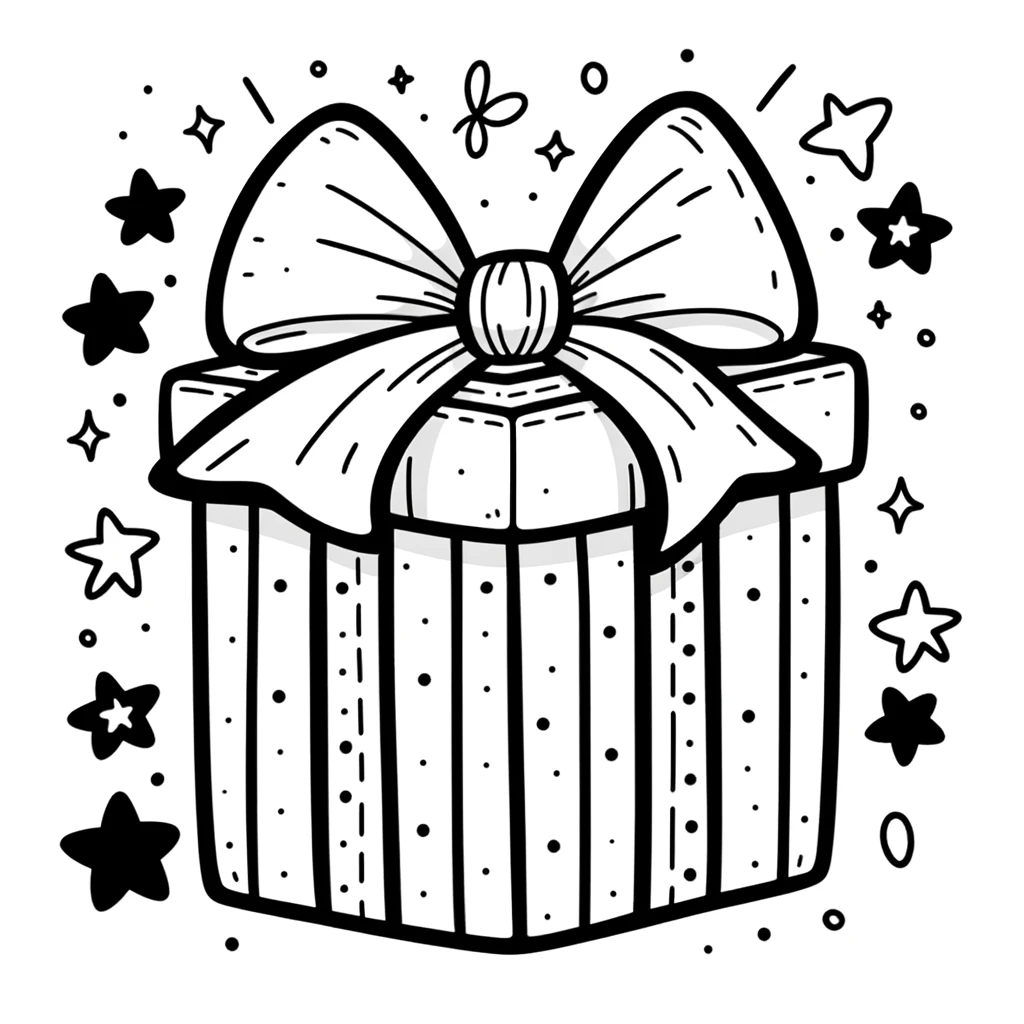 Regalo de Navidad para imprimir y pintar con niños