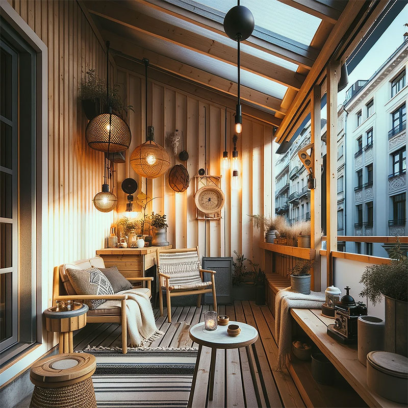 Terraza con un punto focal para mejorar la decoración