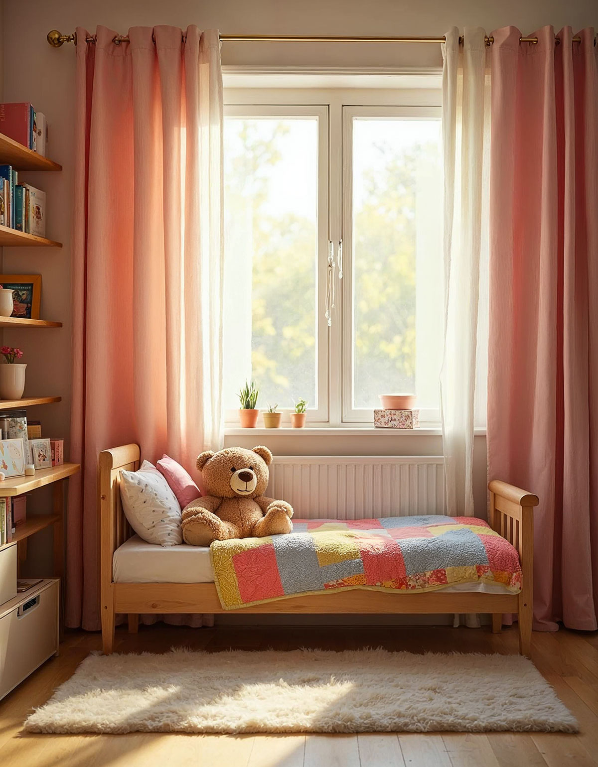 Cortinas infantiles para el dormitorio de un niño o una niña