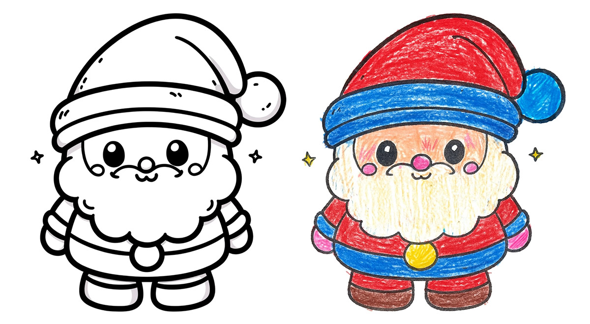 Dibujos de Navidad para colorear con niños