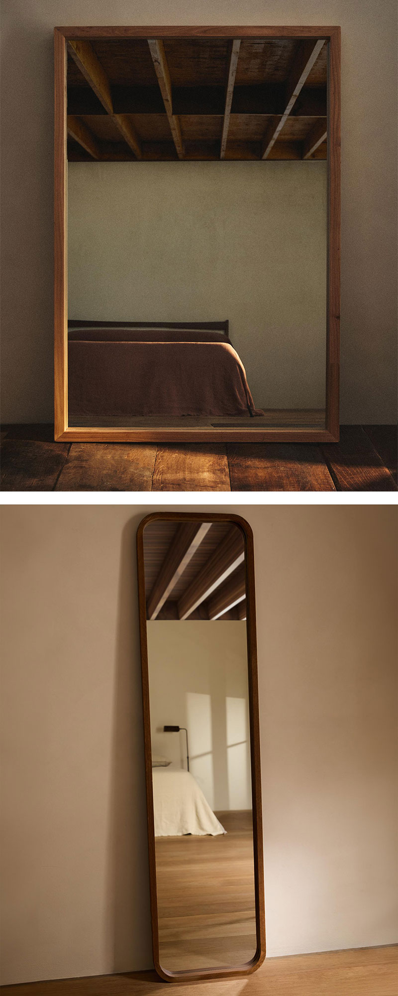 Espejos Zara Home de cuerpo entero con marco de madera