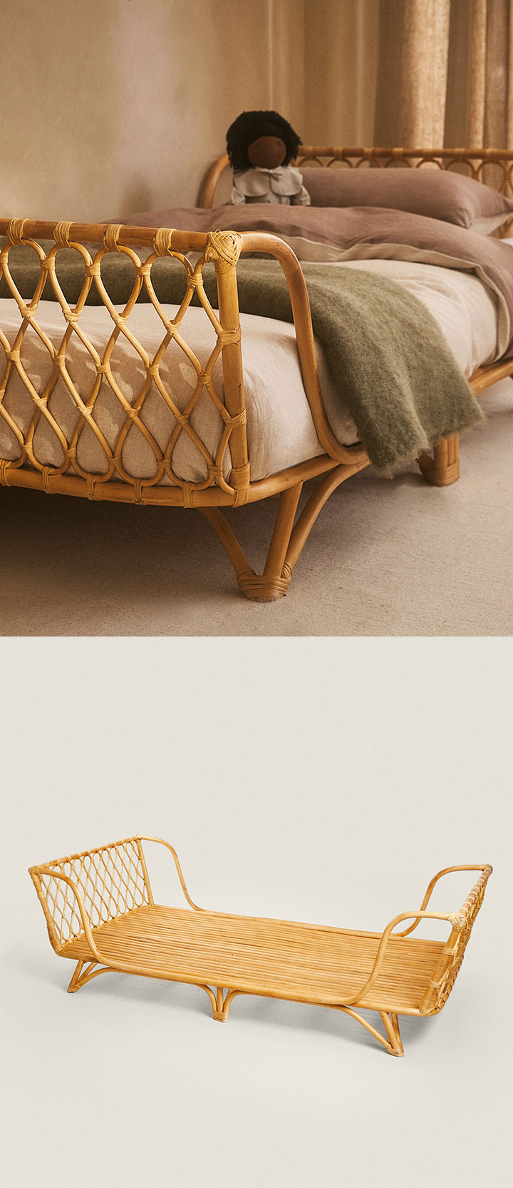 Estructura de cama infantil de ratán Zara Home