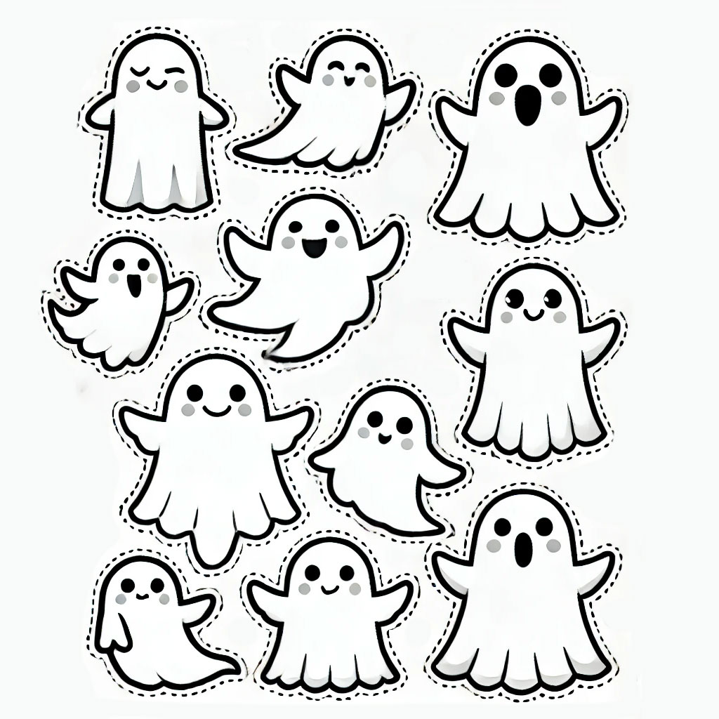 Fantasma de Halloween para imprimir y decorar