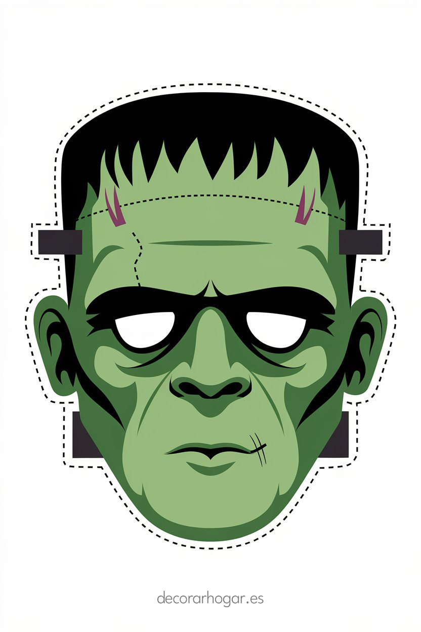 Máscara para niños careta Frankenstein de Halloween
