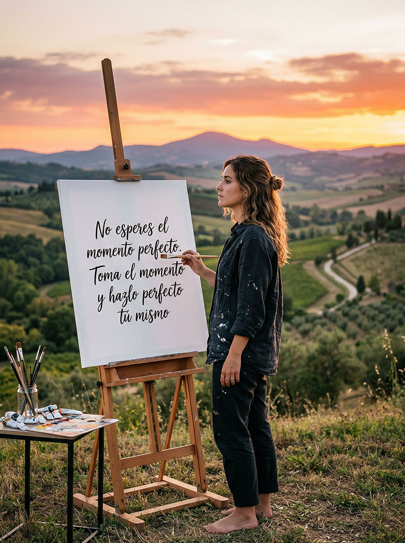 No esperes el momento perfecto. Toma el momento y hazlo perfecto tú mismo.